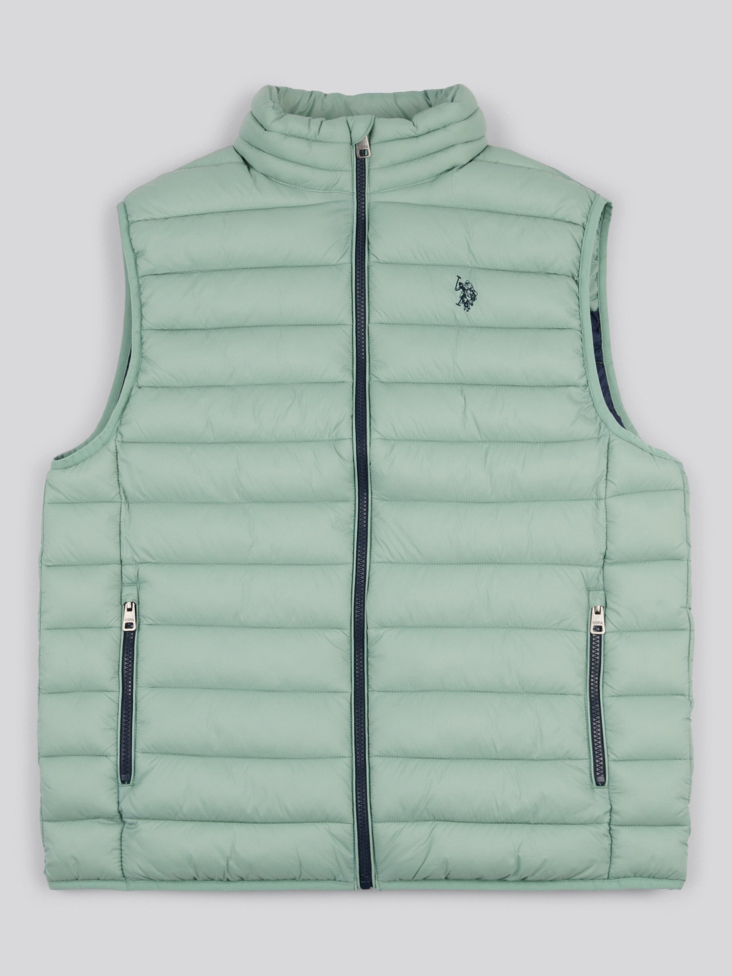 Mens Bound Quilted Gilet Iceberg Green