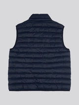Mens Bound Quilted Gilet Dark Sapphire Navy / Haute Red DHM