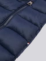 Mens Bound Quilted Gilet Dark Sapphire Navy / Haute Red DHM