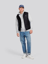 Mens Bound Quilted Gilet Black Bright White DHM