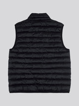 Mens Bound Quilted Gilet Black Bright White DHM