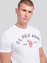 Mens Signature Arch Print T-Shirt Bright White