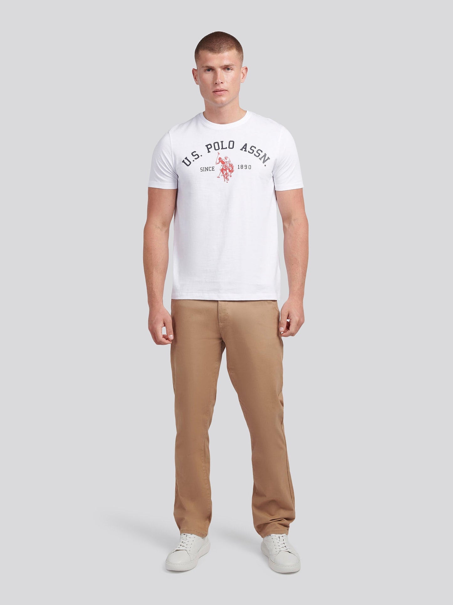Mens Signature Arch Print T-Shirt Bright White