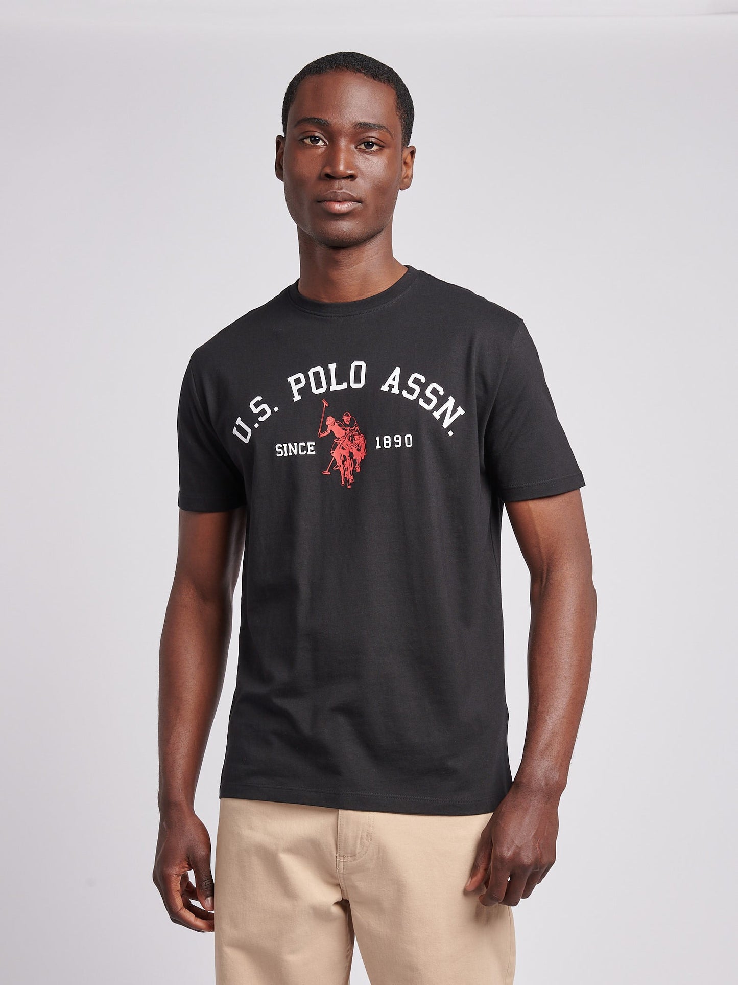 Mens Signature Arch Print T-Shirt Black