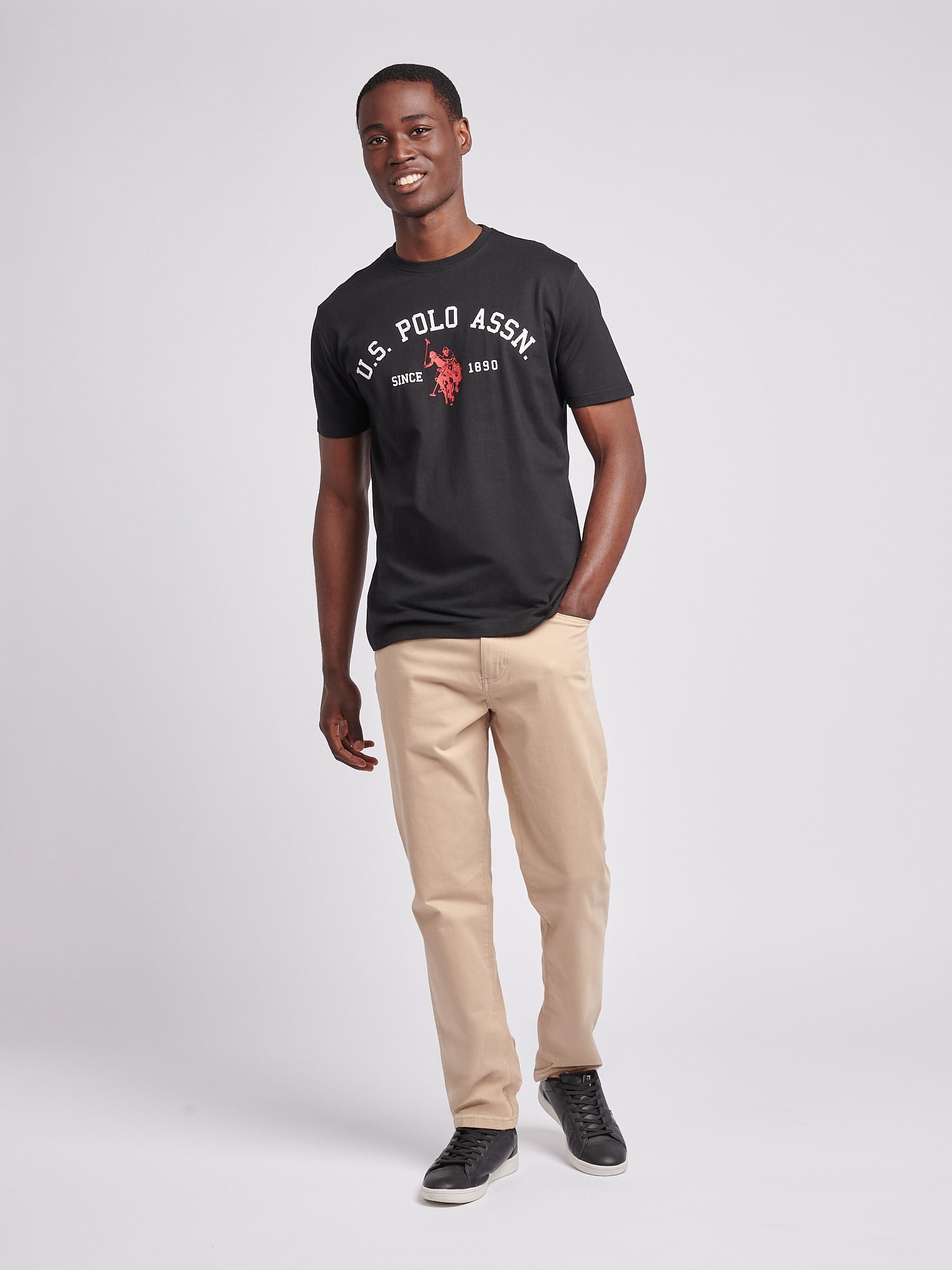 Mens Signature Arch Print T-Shirt Black