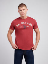 Mens Signature Arch Print T-Shirt Tibetan Red