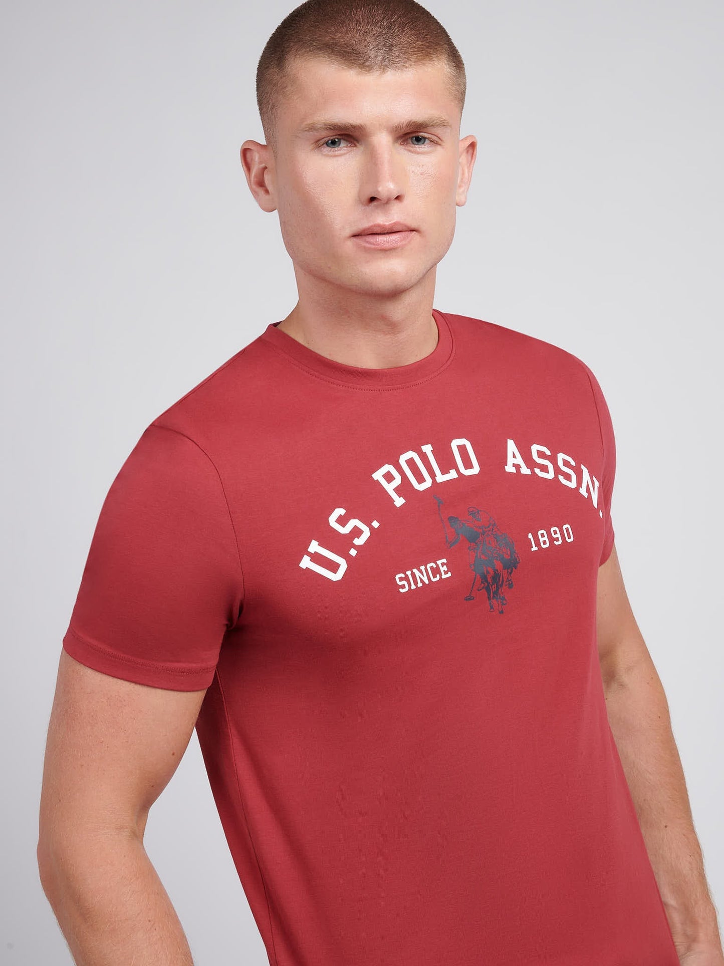 Mens Signature Arch Print T-Shirt Tibetan Red
