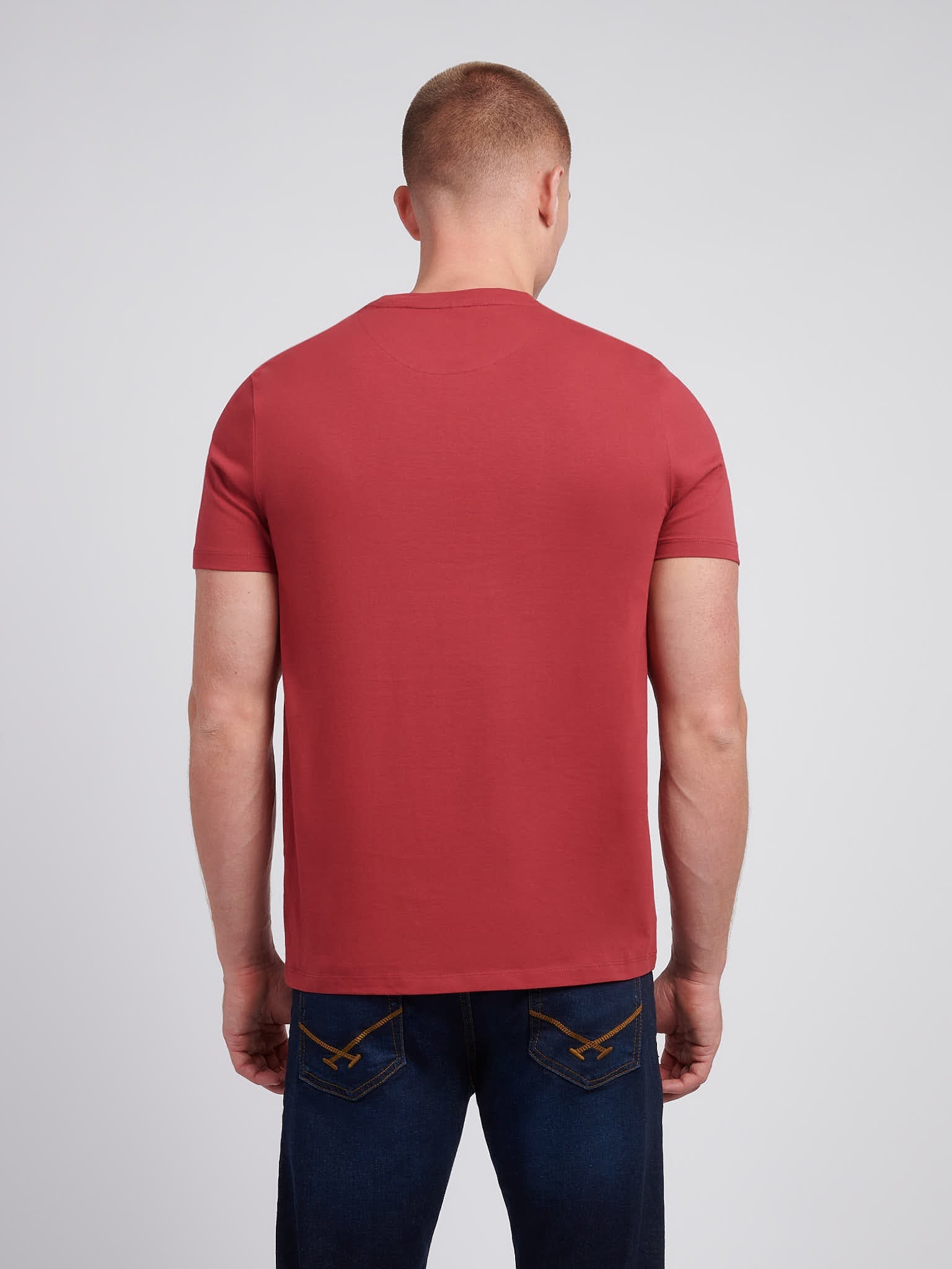 Mens Signature Arch Print T-Shirt Tibetan Red