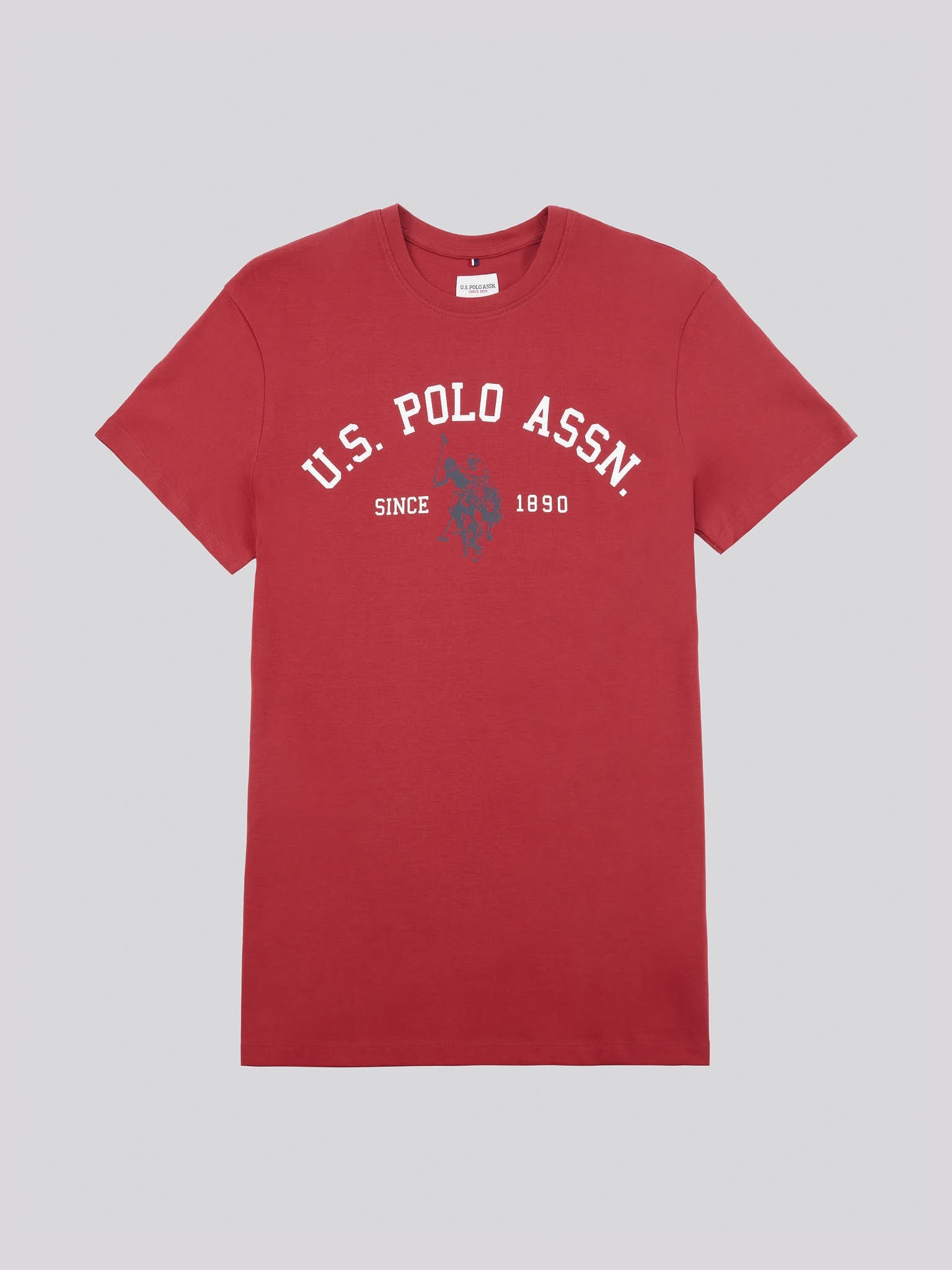 Mens Signature Arch Print T-Shirt Tibetan Red