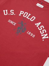 Mens Signature Arch Print T-Shirt Tibetan Red