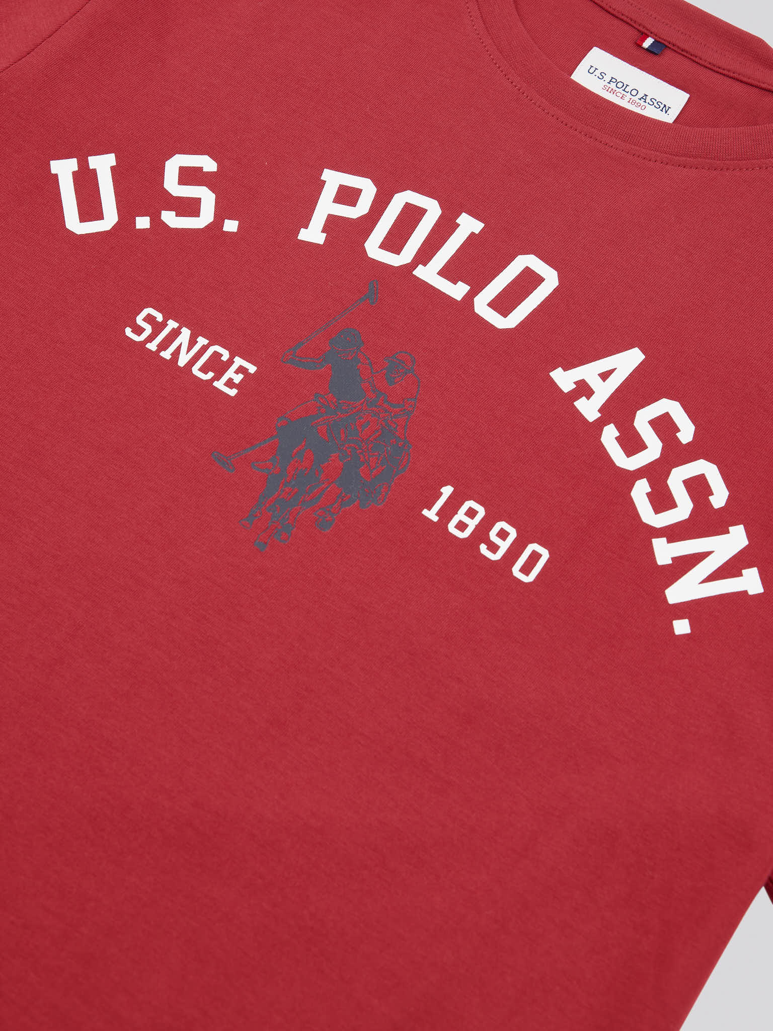 Mens Signature Arch Print T-Shirt Tibetan Red