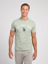 Mens Signature Arch Print T-Shirt Iceberg Green