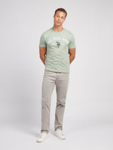 Mens Signature Arch Print T-Shirt Iceberg Green