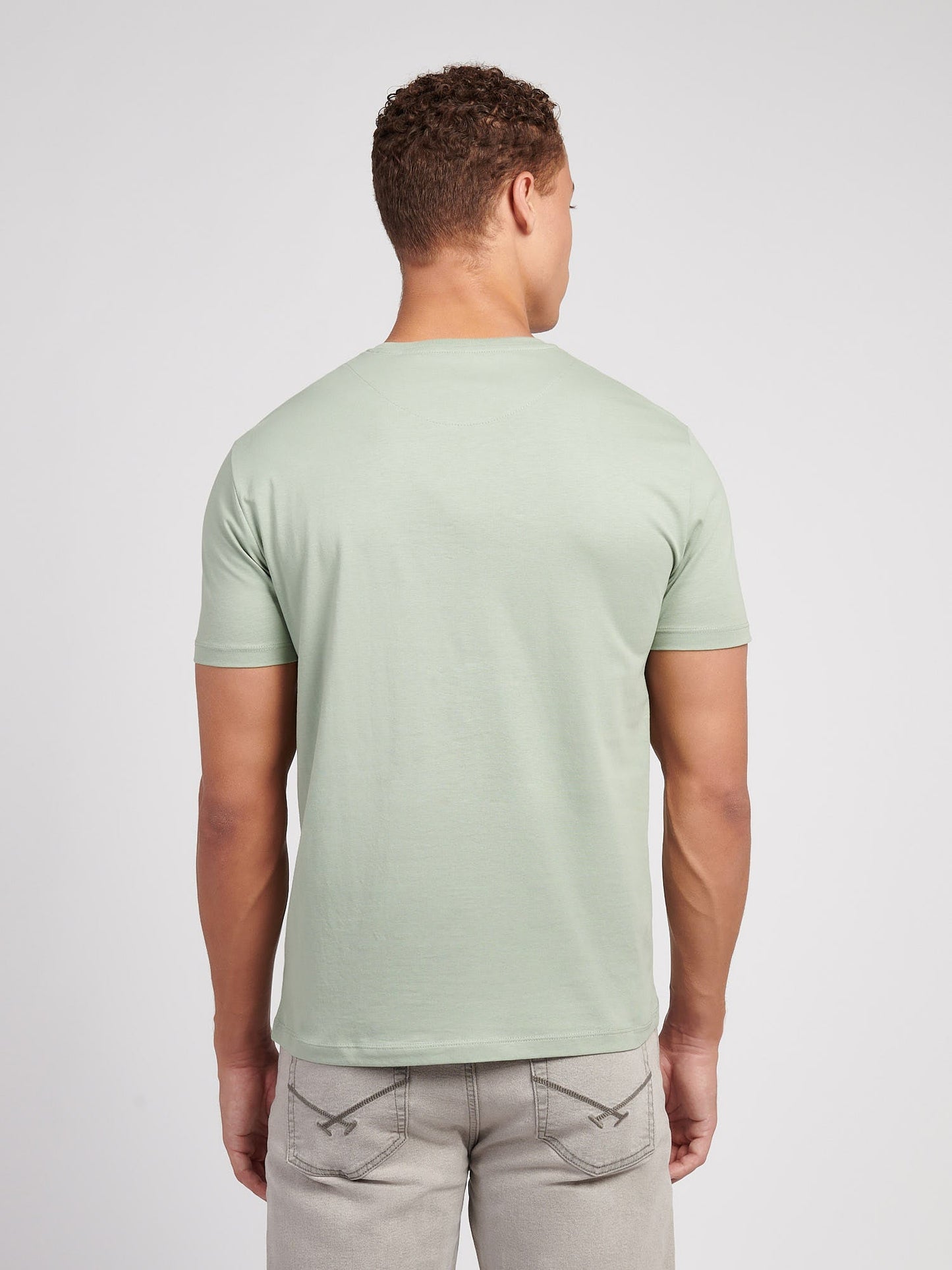 Mens Signature Arch Print T-Shirt Iceberg Green