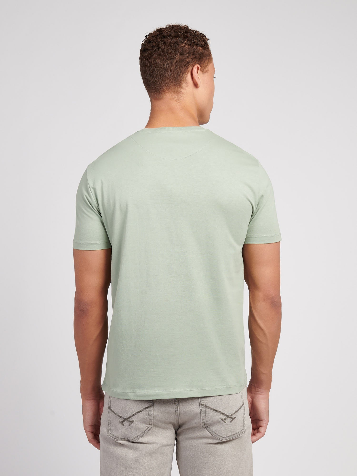 Mens Signature Arch Print T-Shirt Iceberg Green