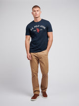 Mens Signature Arch Print T-Shirt Dark Sapphire Navy