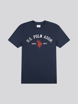 Mens Signature Arch Print T-Shirt Dark Sapphire Navy