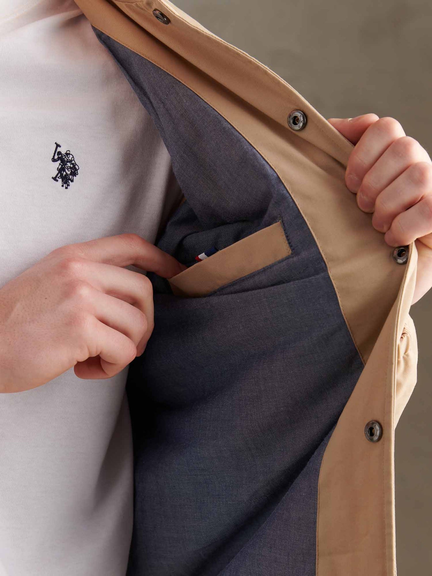Mens Modern Cotton Coach Jacket Cornstalk