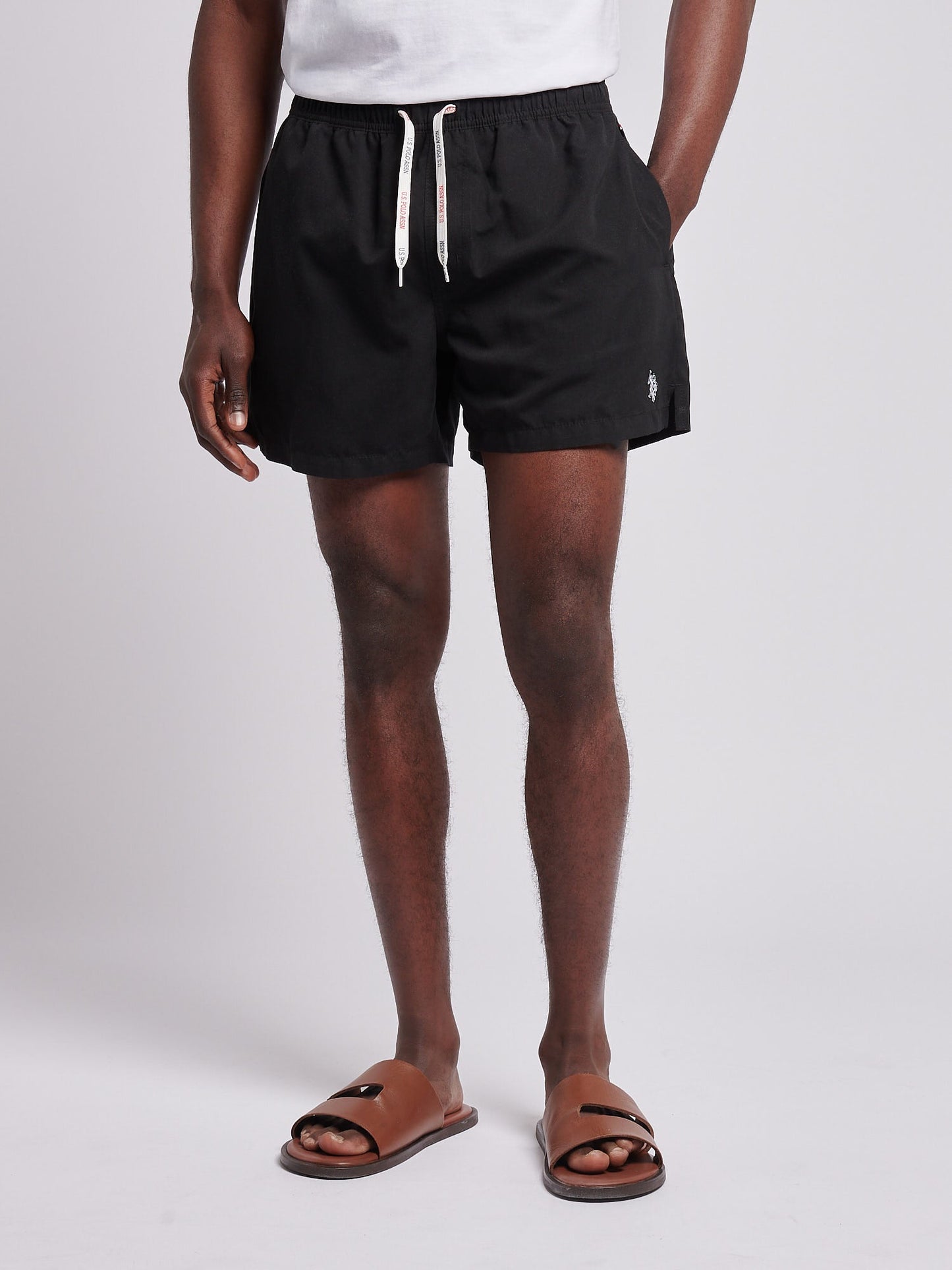 Mens Core Swim Short Black Bright White DHM