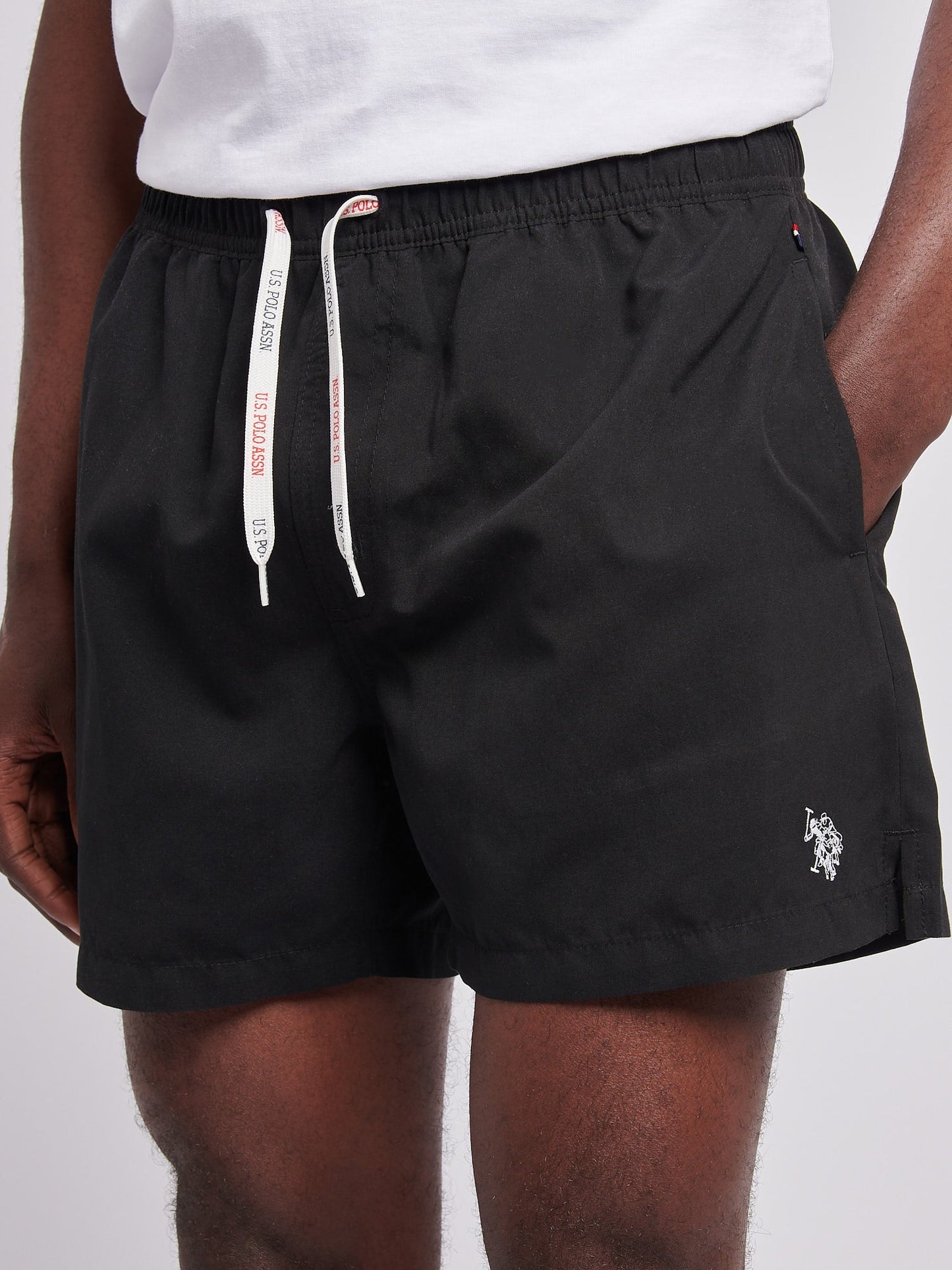 Mens Core Swim Short Black Bright White DHM