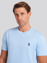 Mens Double Horsemen T-Shirt Chambray Blue