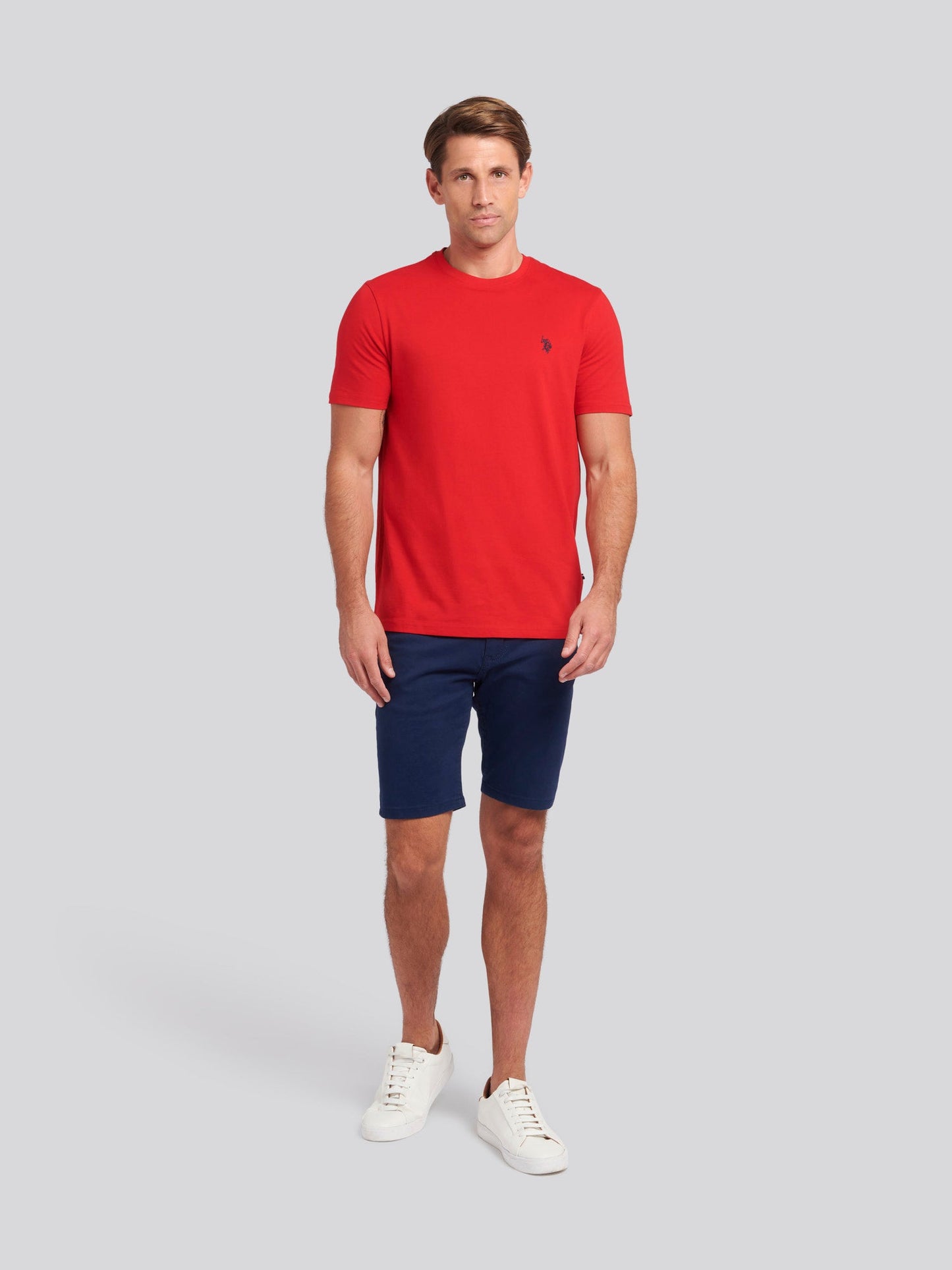 Mens Double Horsemen T-Shirt Haute Red