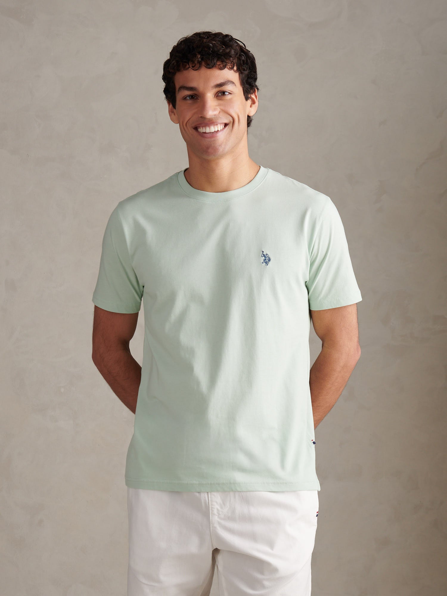 Mens Double Horsemen T-Shirt Aqua Foam