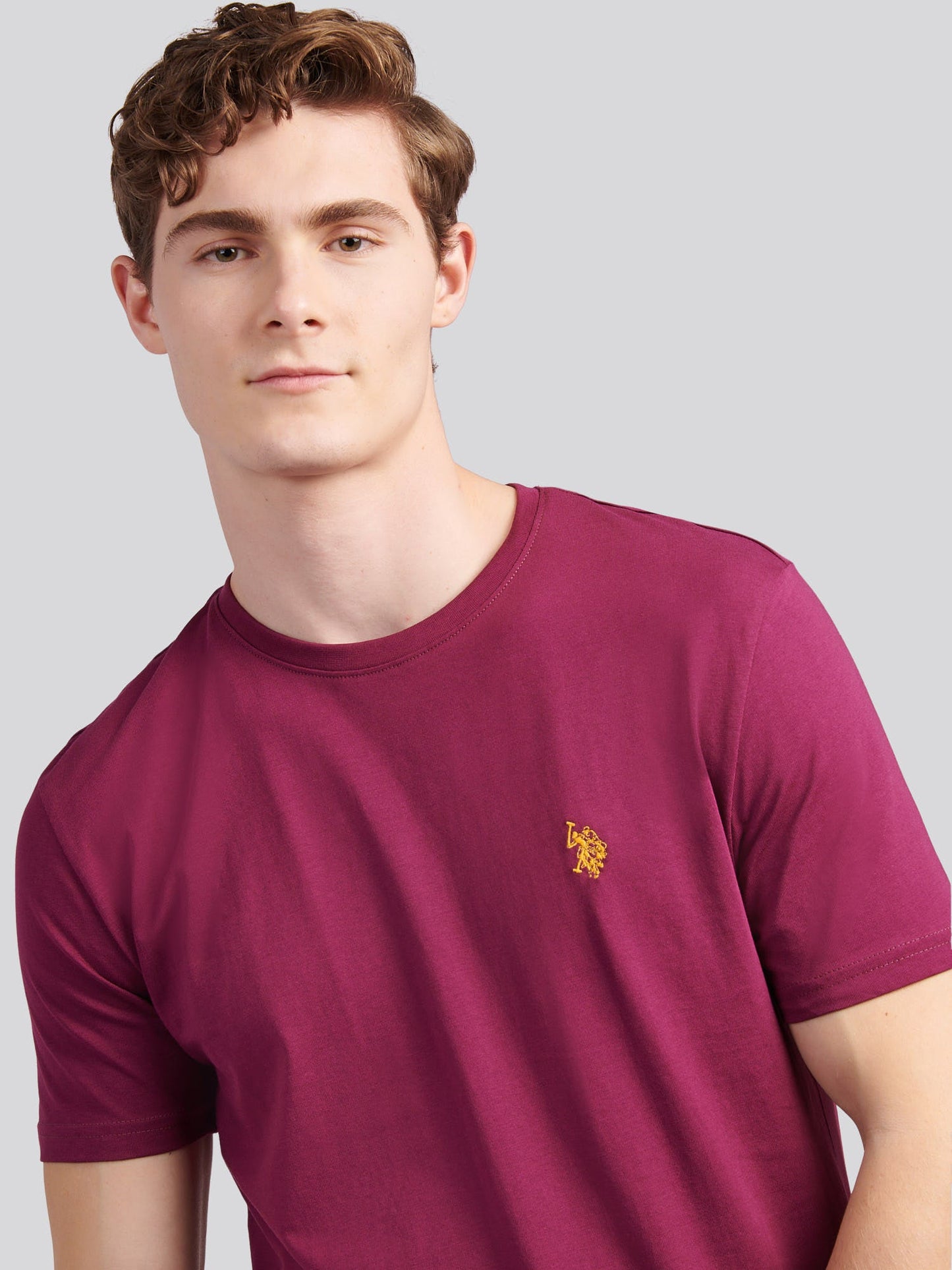 Mens Double Horsemen T-Shirt Grape Wine