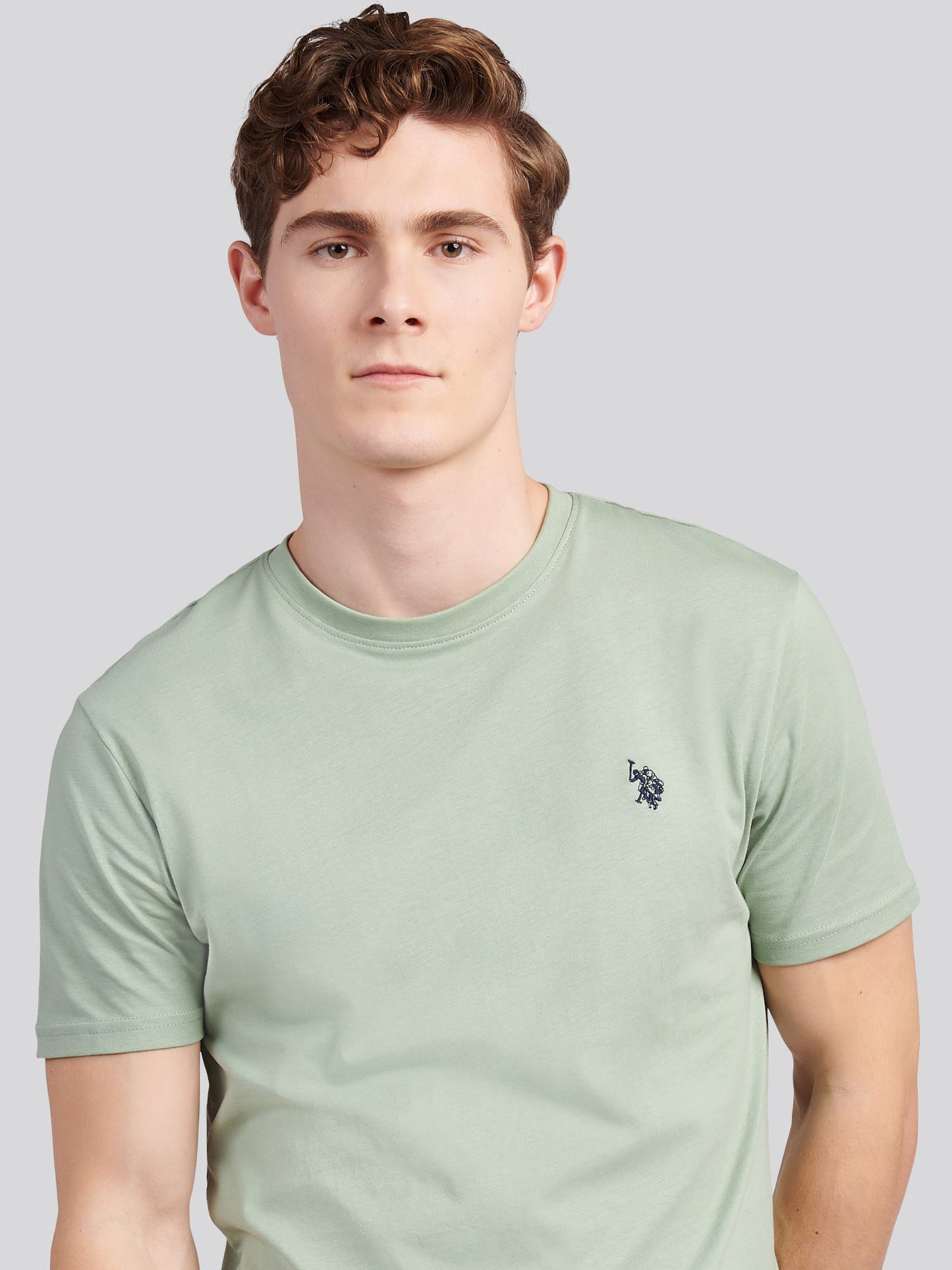 Mens Double Horsemen T-Shirt Iceberg Green