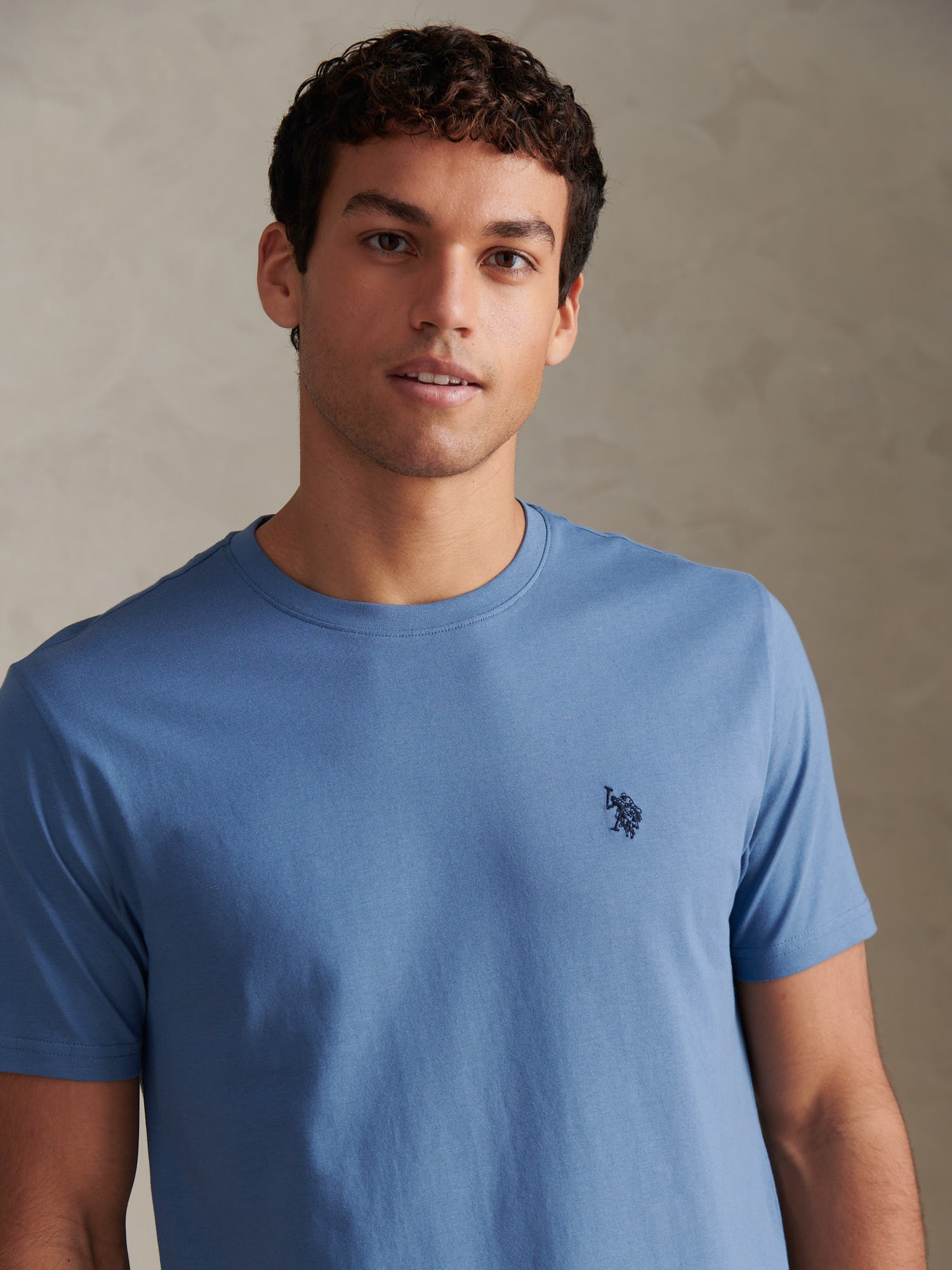 Mens Double Horsemen T-Shirt Blue Horizon