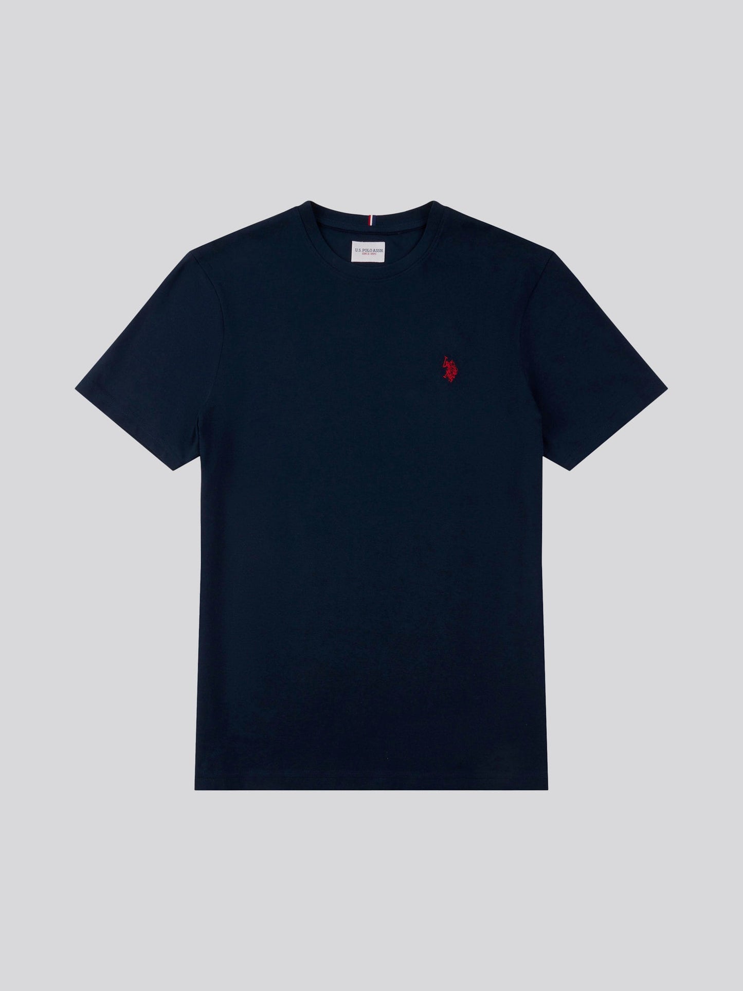 Mens Double Horsemen T-Shirt Dark Sapphire Navy / Haute Red DHM