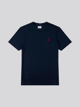 Mens Double Horsemen T-Shirt Dark Sapphire Navy / Haute Red DHM