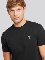 Mens Double Horsemen T-Shirt Black Bright White DHM