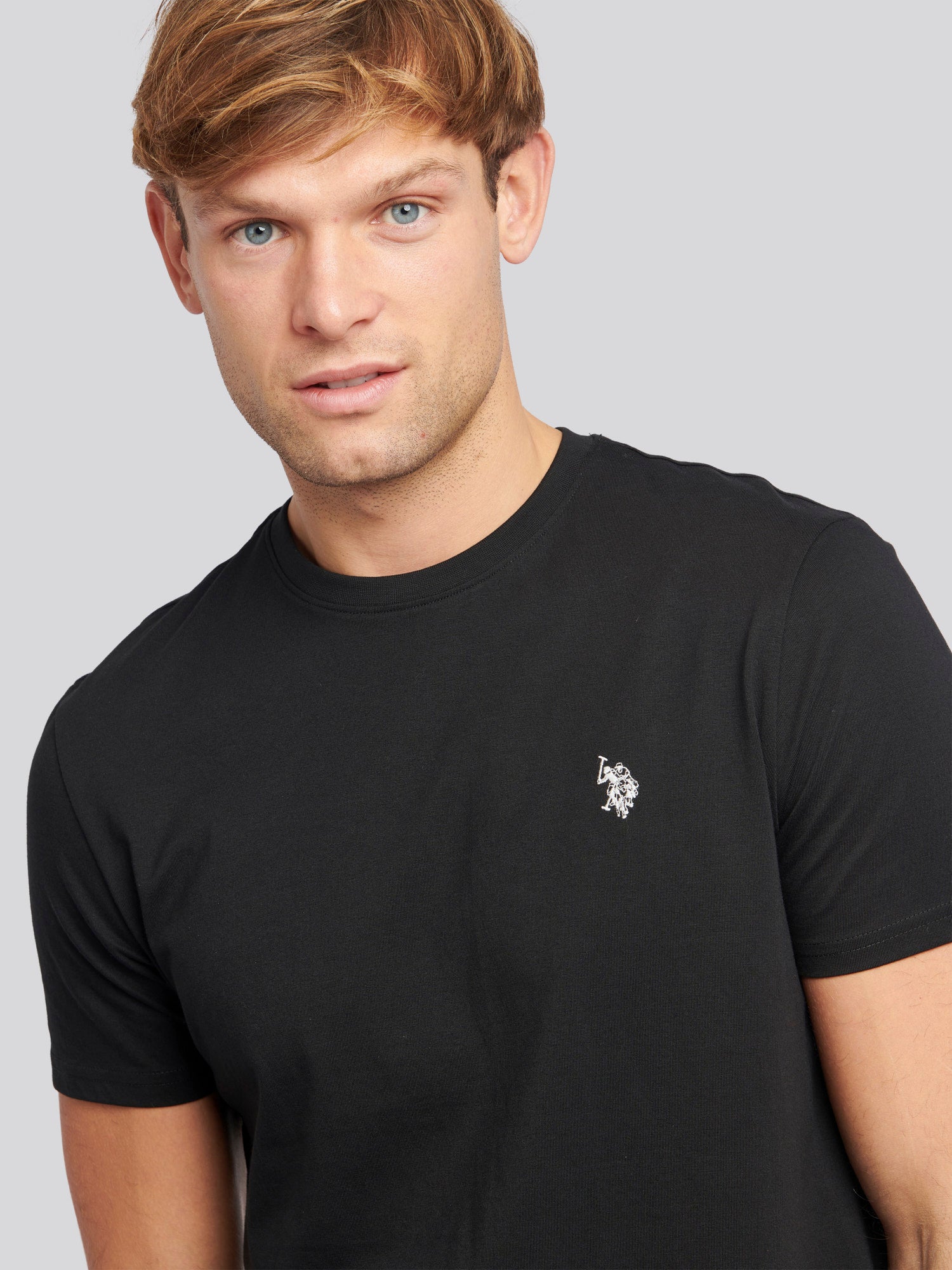 Mens Double Horsemen T-Shirt Black Bright White DHM