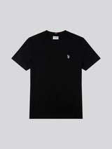 Mens Double Horsemen T-Shirt Black Bright White DHM