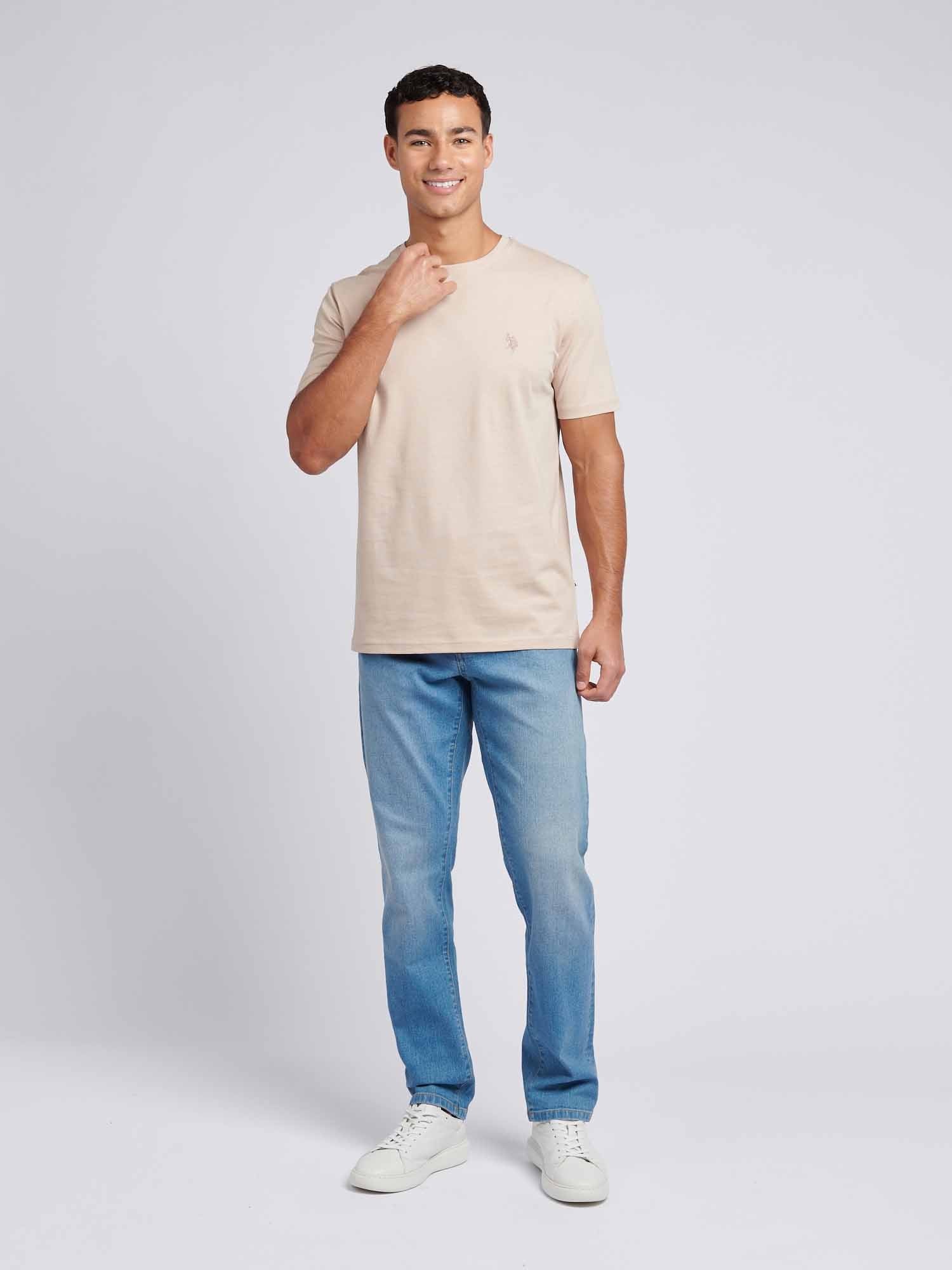 Mens Double Horsemen T-Shirt Doeskin