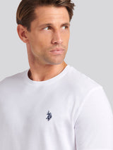 Mens Double Horsemen T-Shirt White / Dark Sapphire Navy DHM