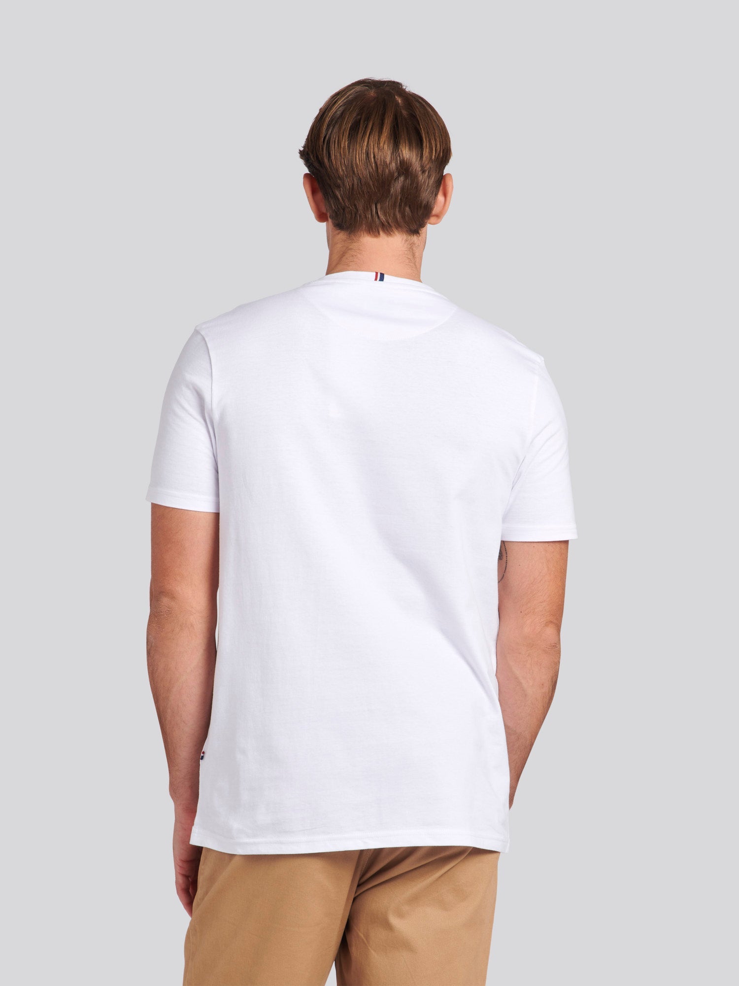 Mens Double Horsemen T-Shirt White / Dark Sapphire Navy DHM
