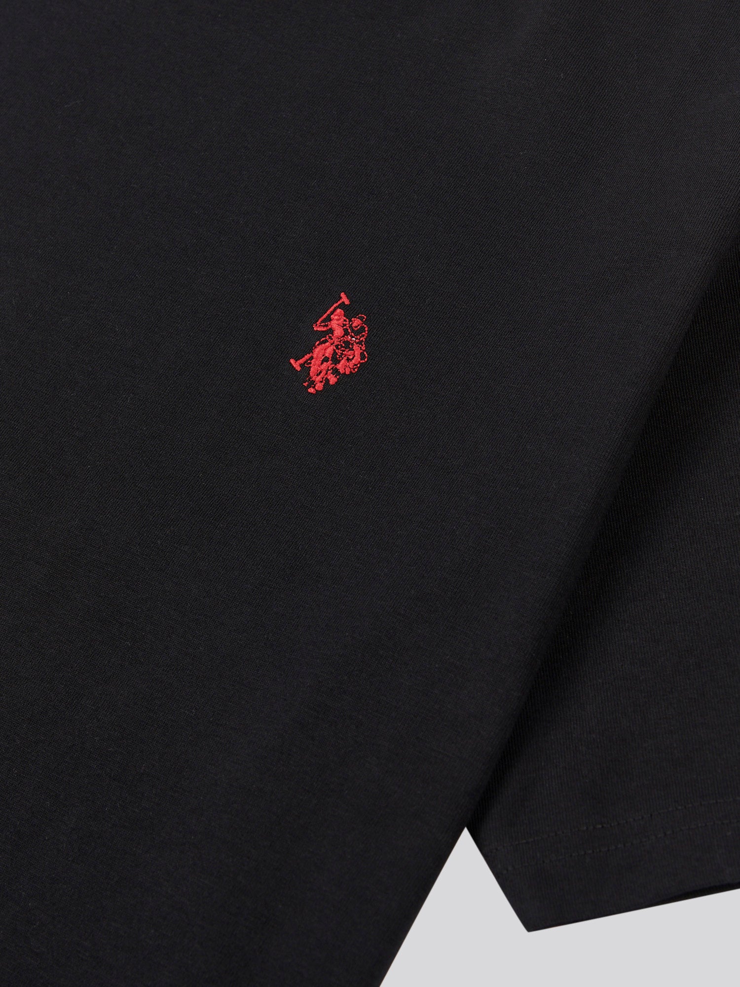 Mens Double Horsemen T-Shirt Black / Haute Red DHM