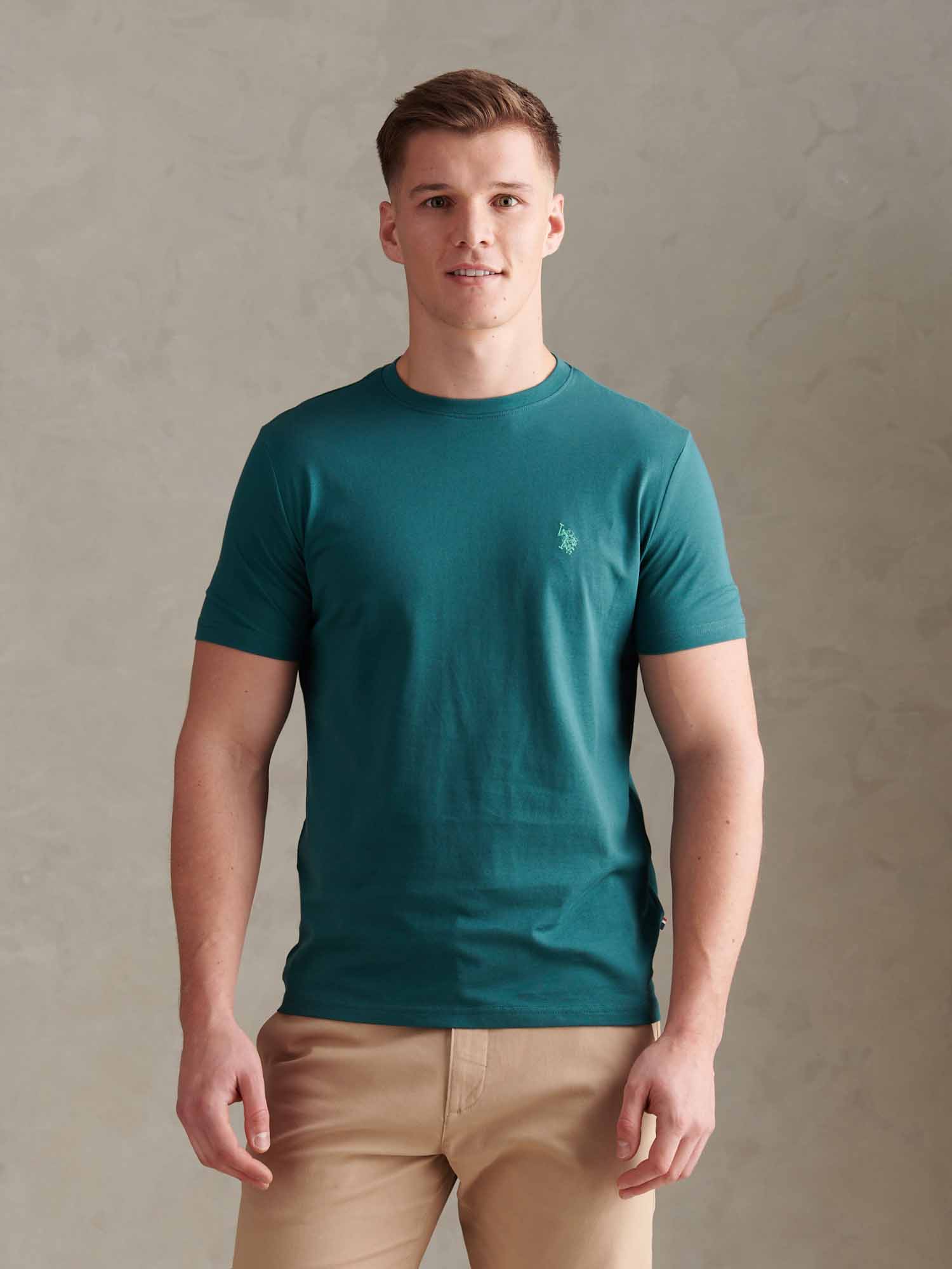 Mens Double Horsemen T-Shirt Mediterranea