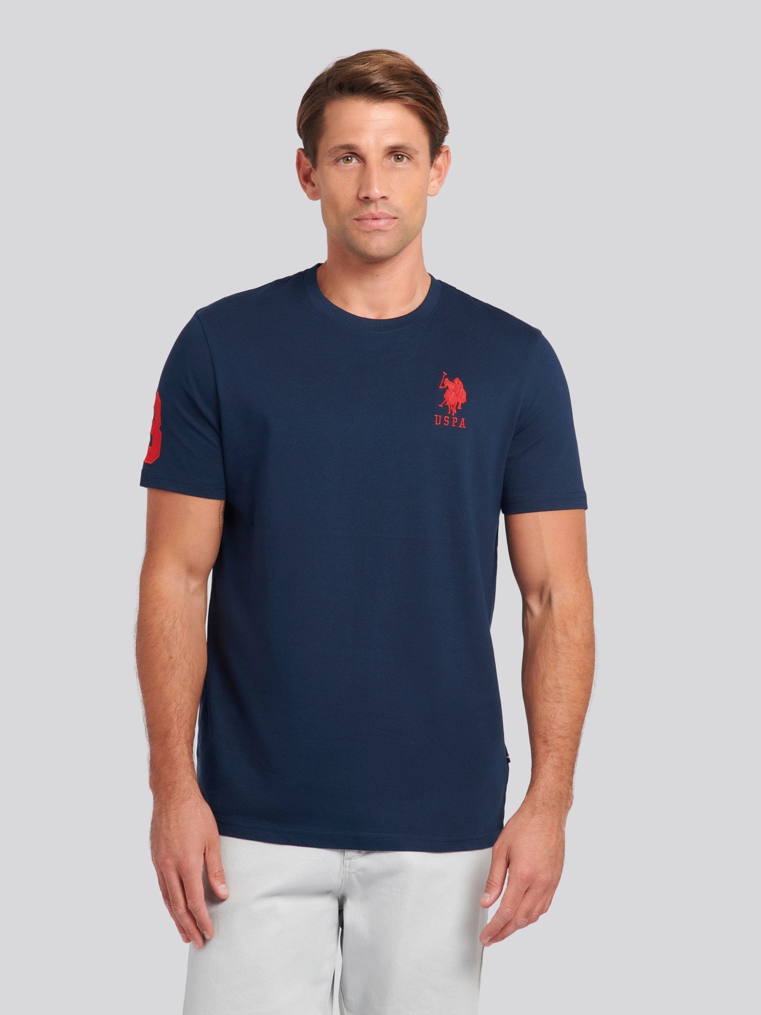 Mens Player 3 T-Shirt Dark Sapphire Navy / Haute Red DHM