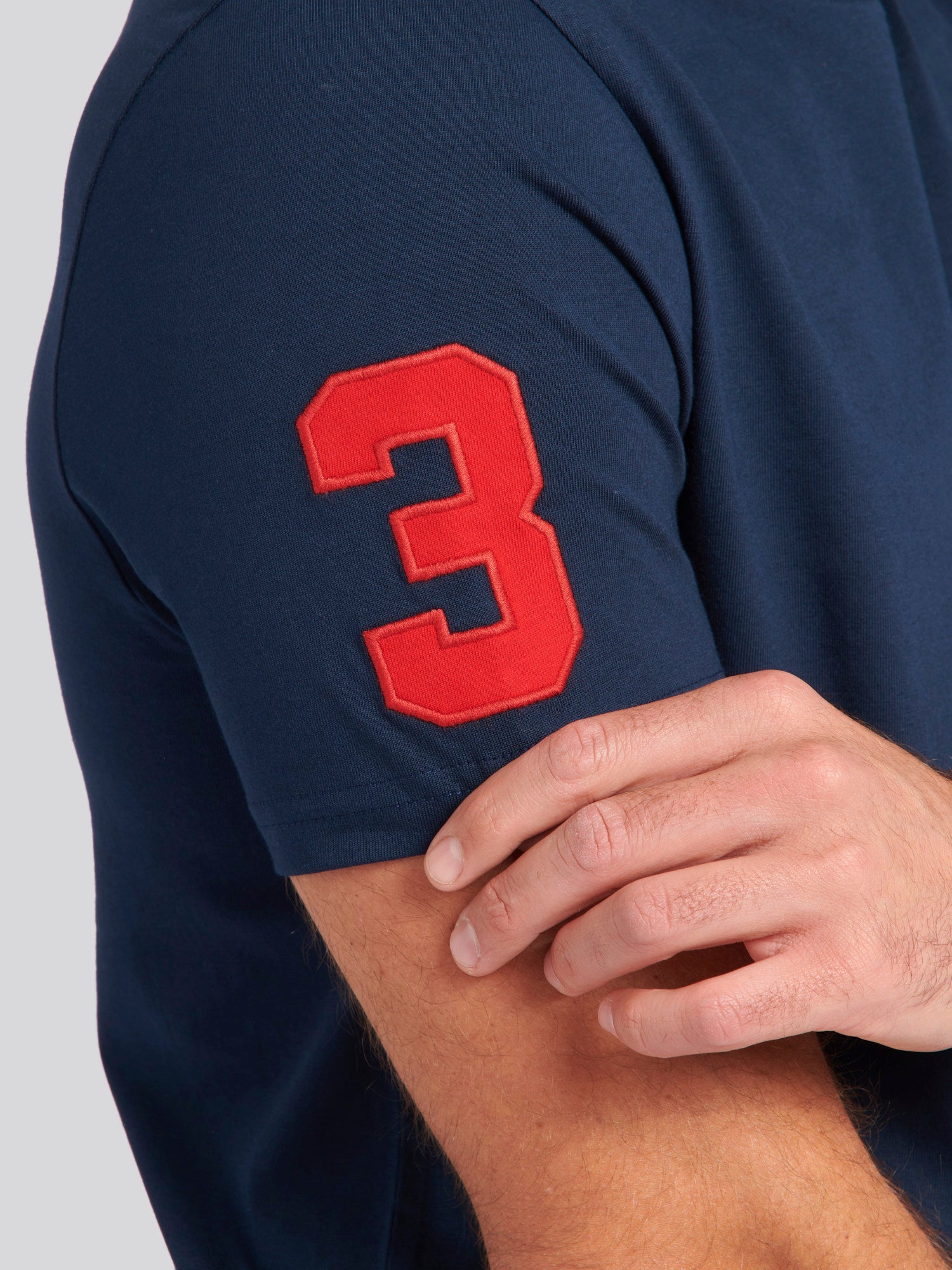 Mens Player 3 T-Shirt Dark Sapphire Navy / Haute Red DHM