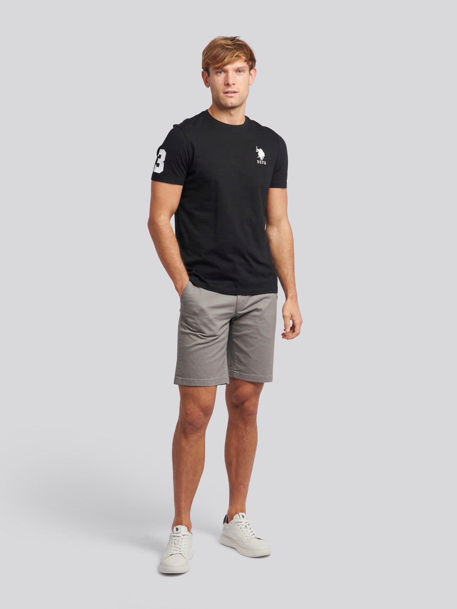 Mens Player 3 T-Shirt Black Bright White DHM