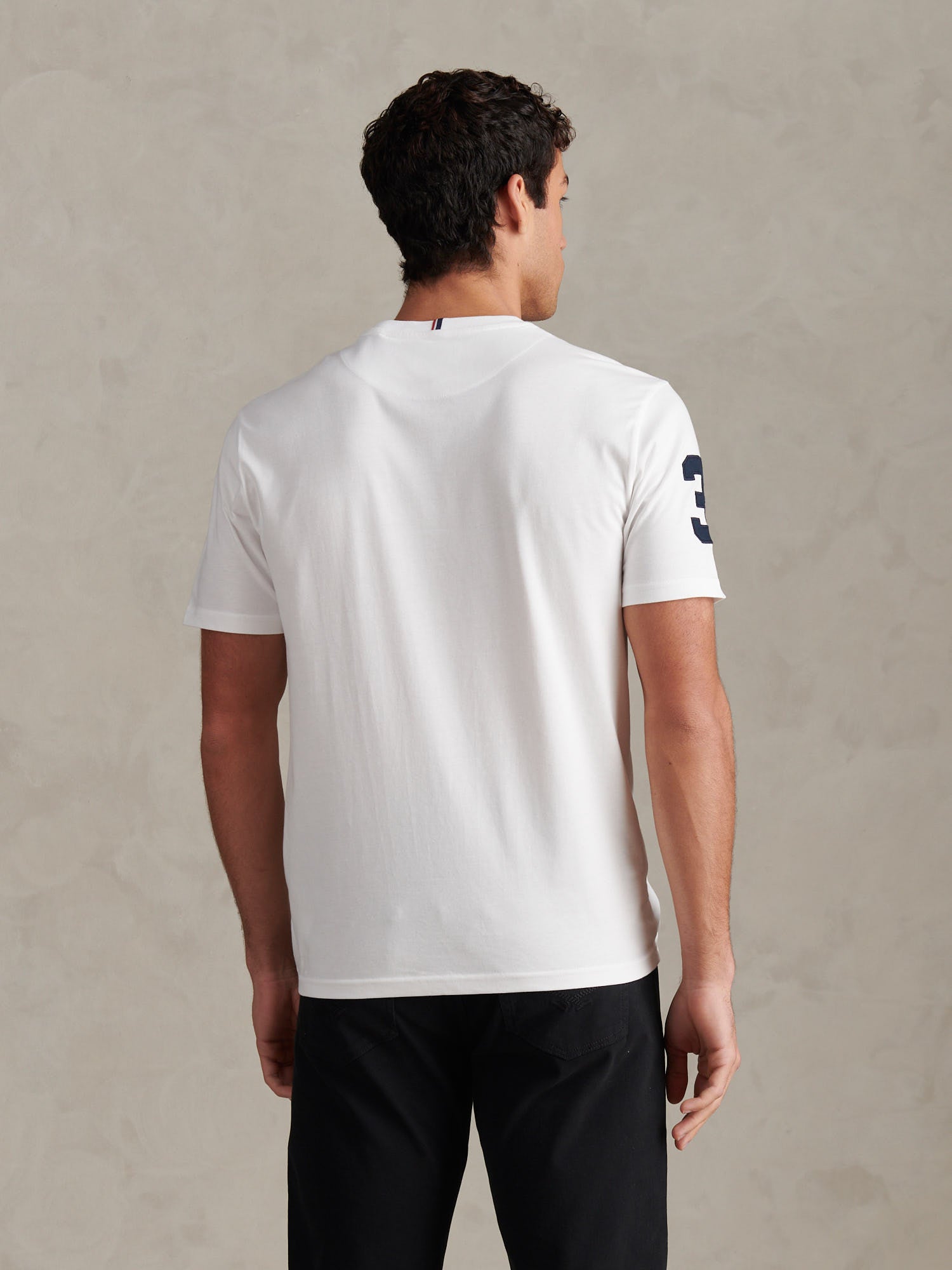 Mens Player 3 T-Shirt White / Dark Sapphire Navy DHM