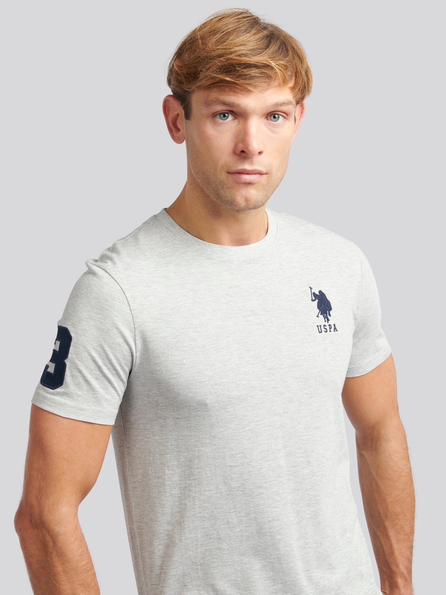 Mens Player 3 T-Shirt Mid Grey Marl
