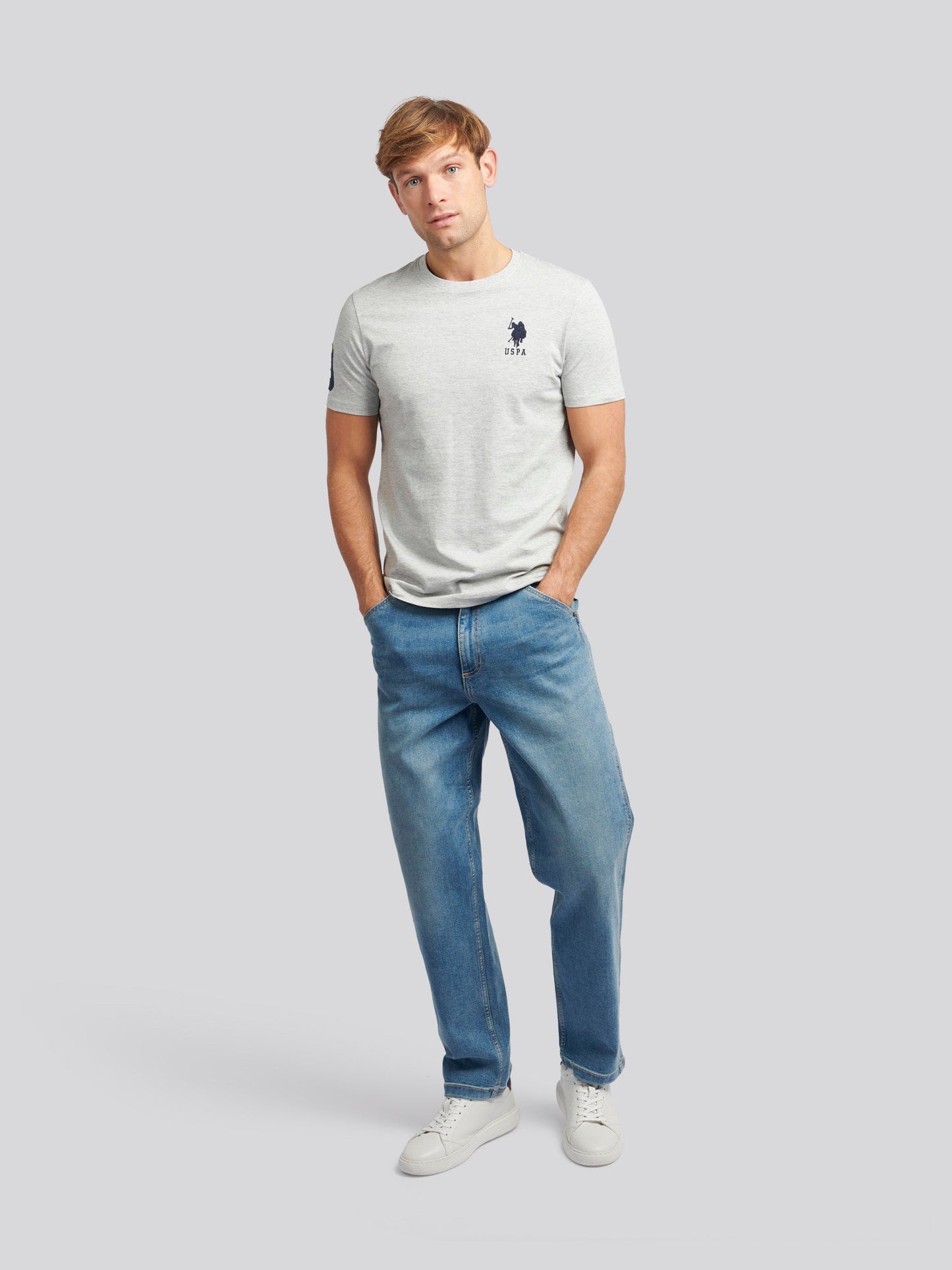 Mens Player 3 T-Shirt Mid Grey Marl