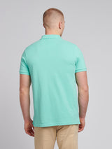 Mens Double Horsemen Polo Shirt Pool Blue