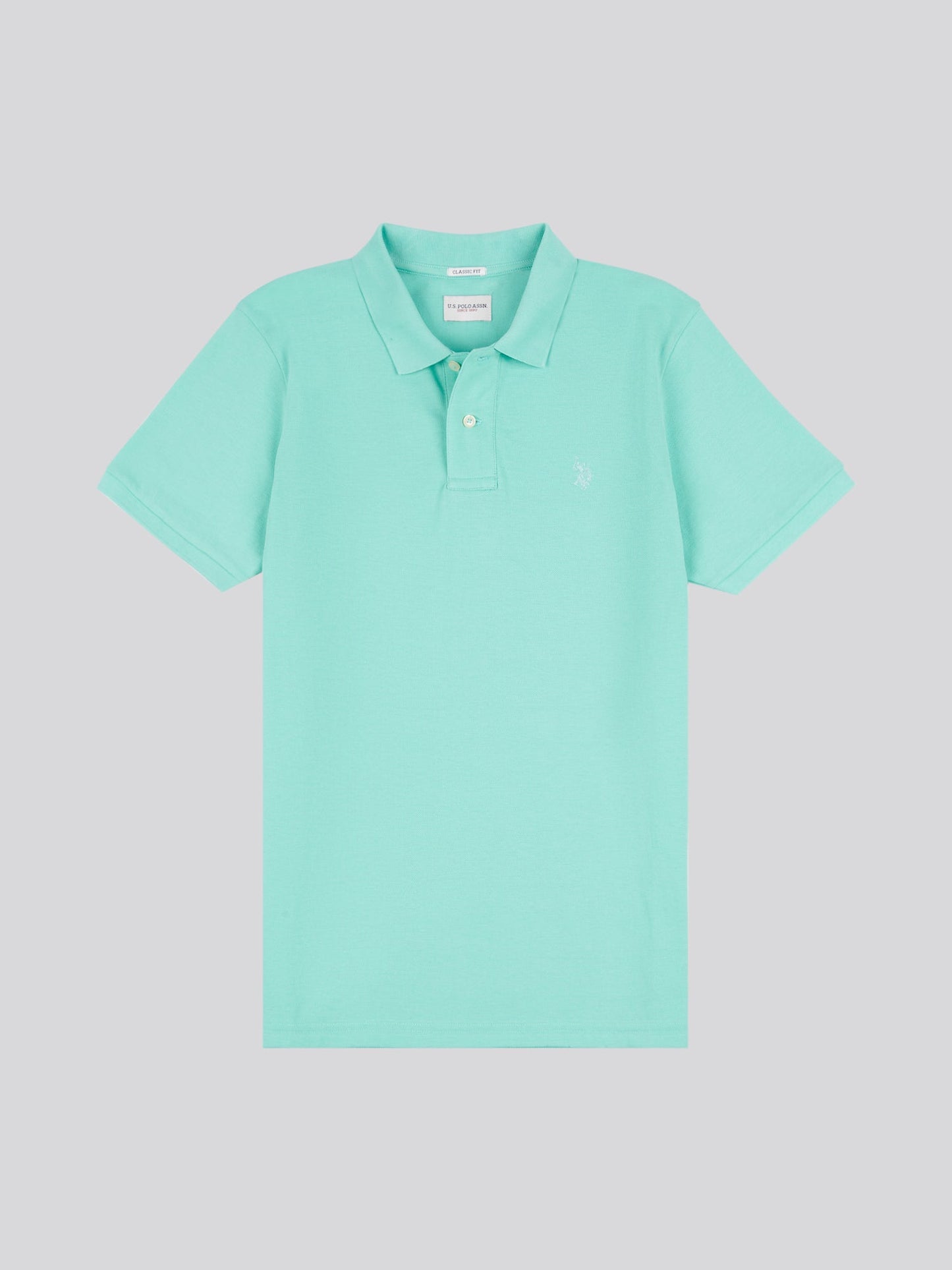 Mens Double Horsemen Polo Shirt Pool Blue