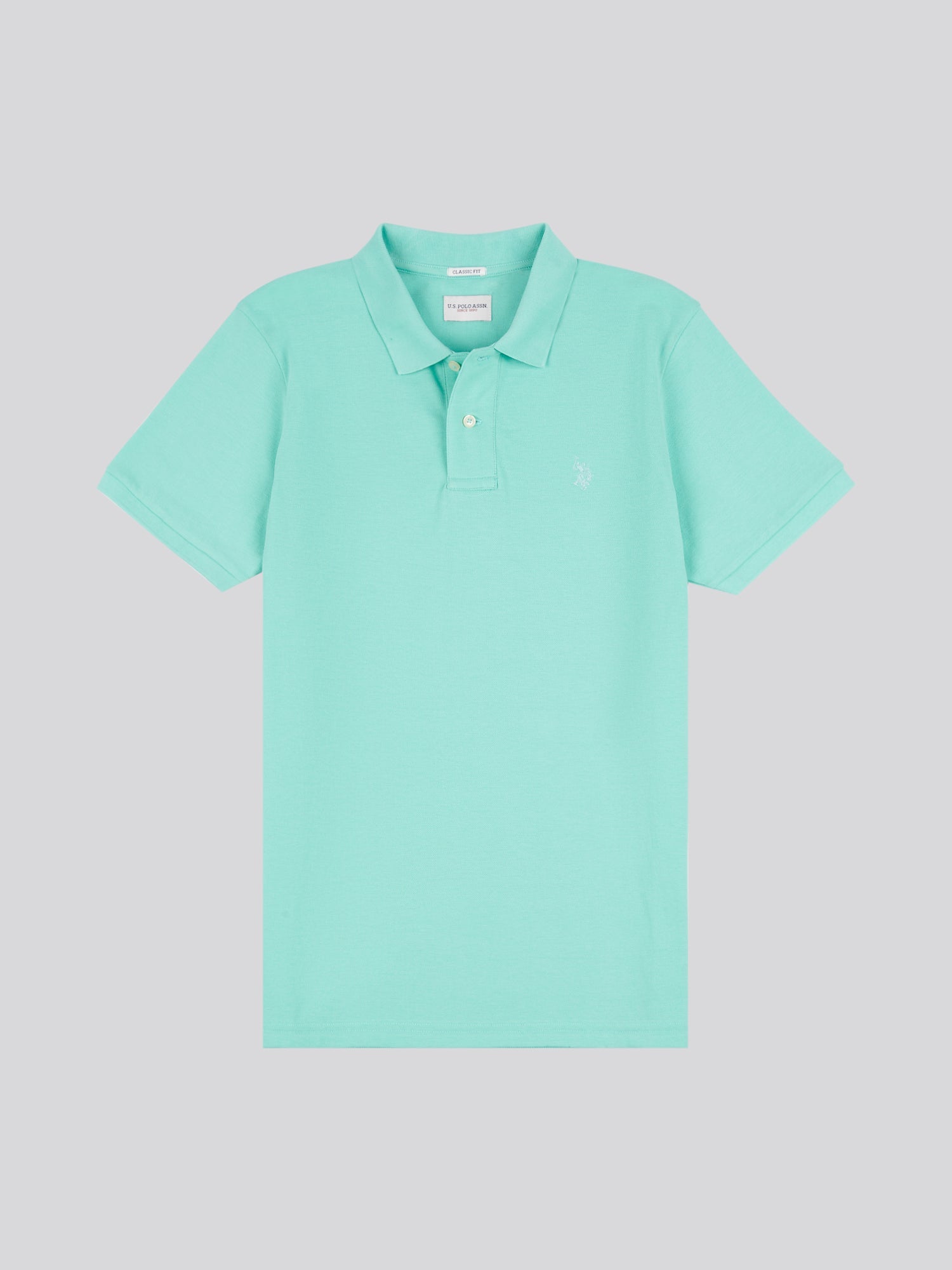 Mens Double Horsemen Polo Shirt Pool Blue