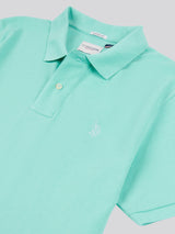 Mens Double Horsemen Polo Shirt Pool Blue